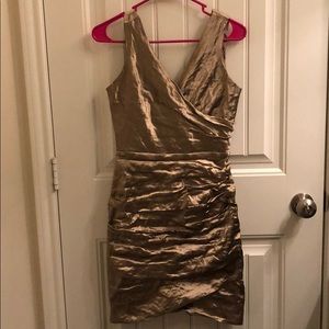 Nicole Miller-Rose gold dress, knee length.